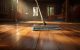 broom on wood floor
